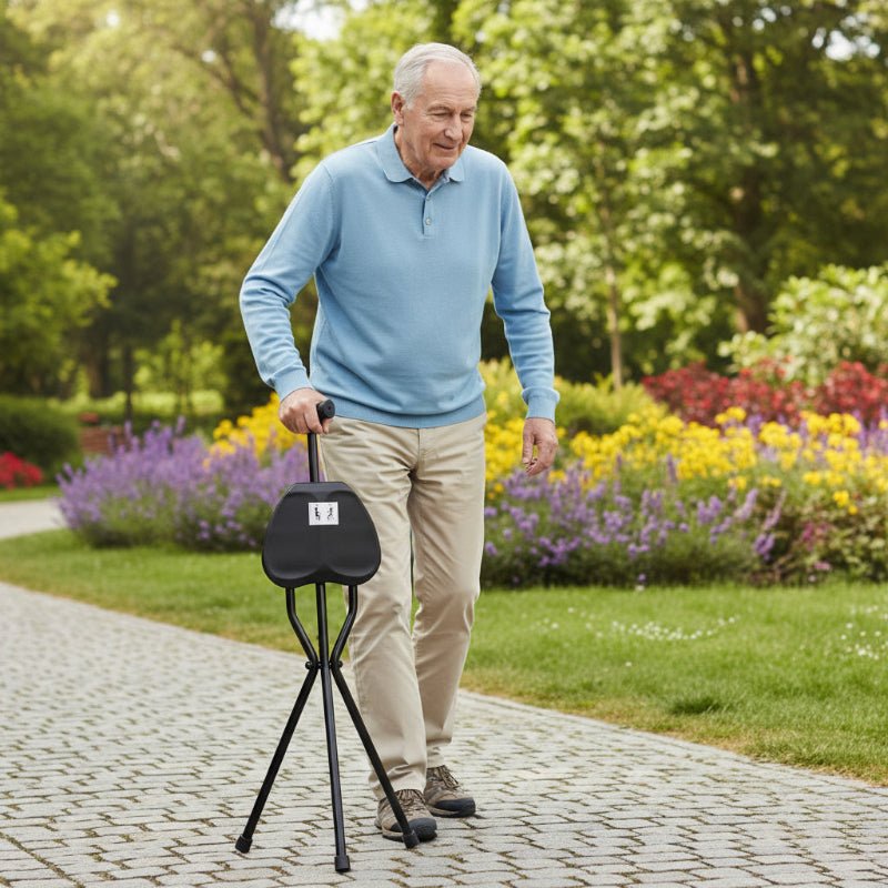 SeatWalk | Folding Walking Stick with Built-In Seat for Comfort and Portability