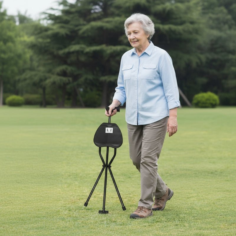 SeatWalk | Folding Walking Stick with Built-In Seat for Comfort and Portability