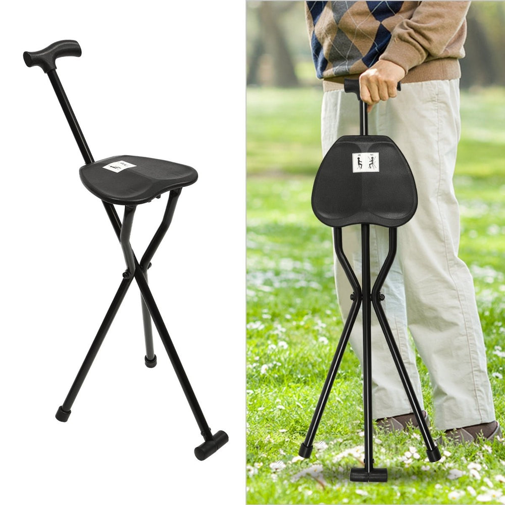 SeatWalk | Folding Walking Stick with Built-In Seat for Comfort and Portability