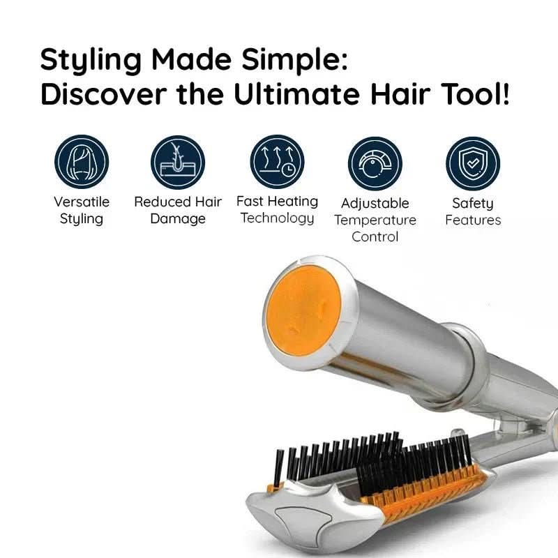 StyleMax | 2-in-1 Rotating Hair Styler for Effortless Volume and Shine