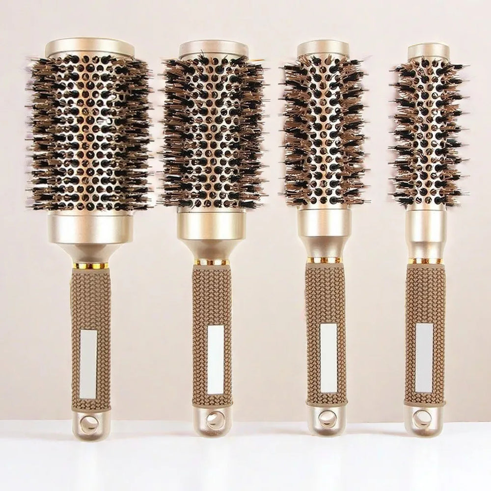 BlowOut Pro - Ionic Boar Bristle Round Hairbrush Set for Salon-Quality Styling