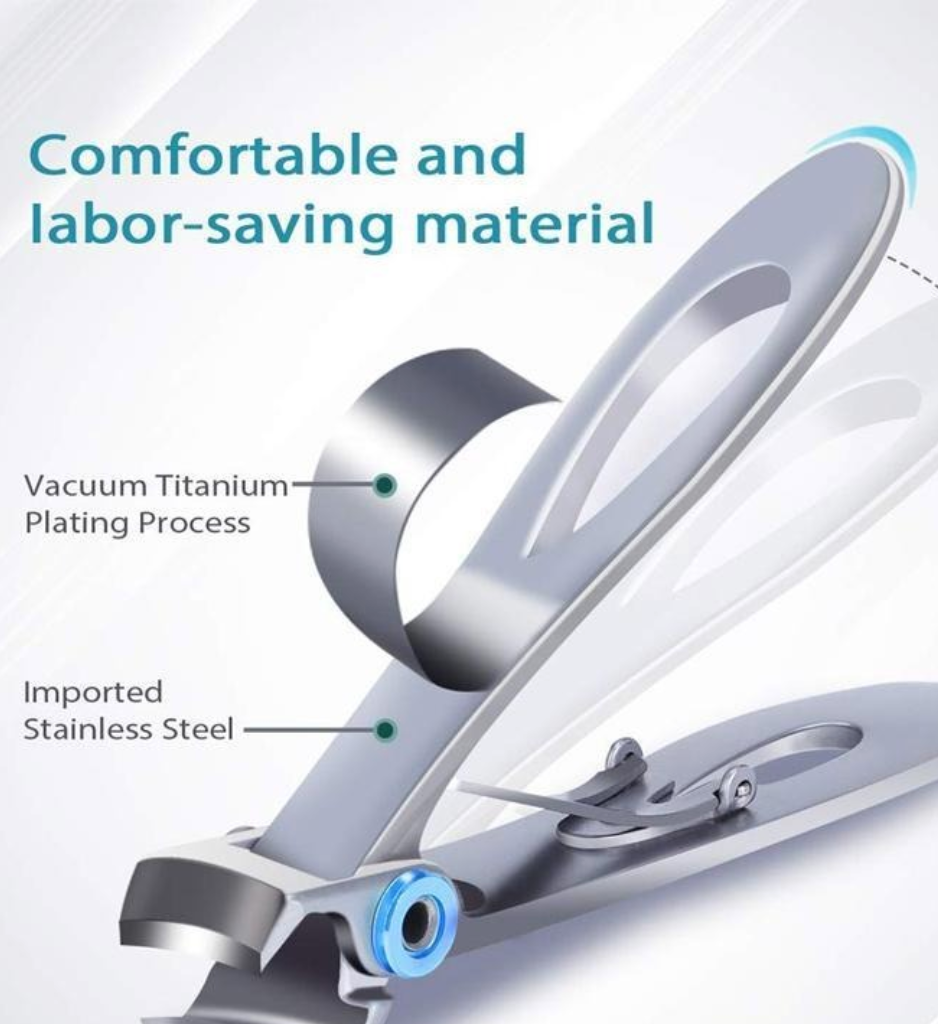 Ergonomic Nail Clippers for Thick Nails – Precision Trimmer with Durable Stainless Steel Construction