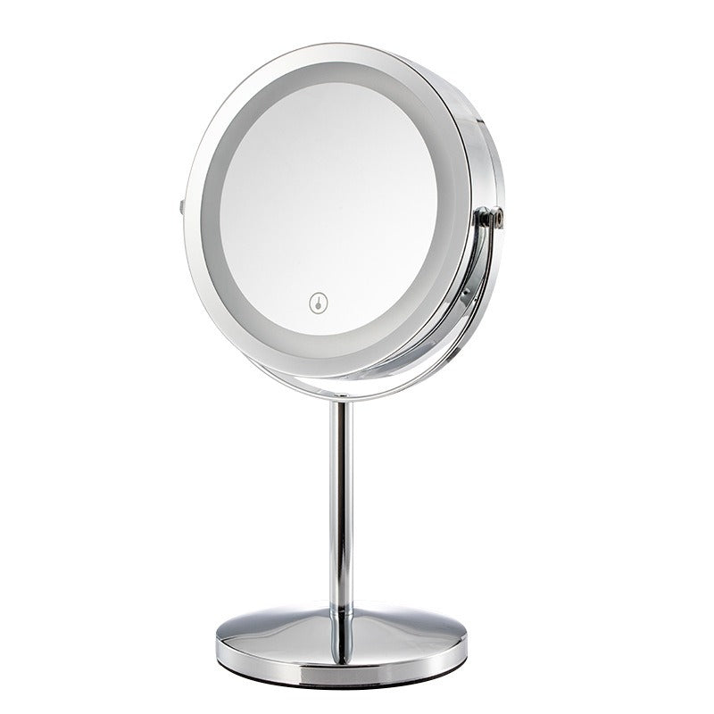 LED Makeup Mirror 1x/7x Magnification with Lights, 8" Double Sided Vanity Mirror 360° Rotating, 3 Light Mode, Smart Touch, USB Rechargeable