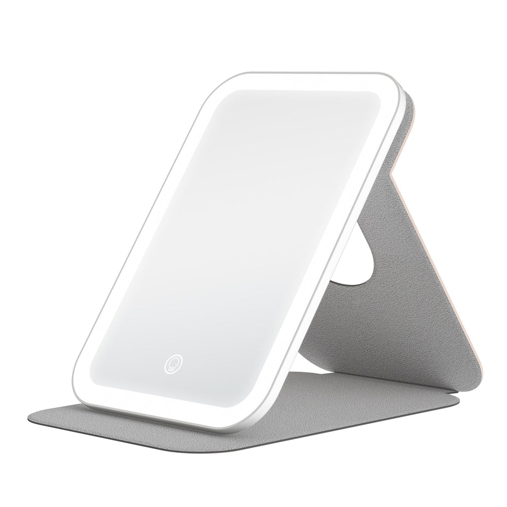 LED Makeup Mirror Foldable, 360° Rotation, 3 Lighting Mode, USB Rechargeable