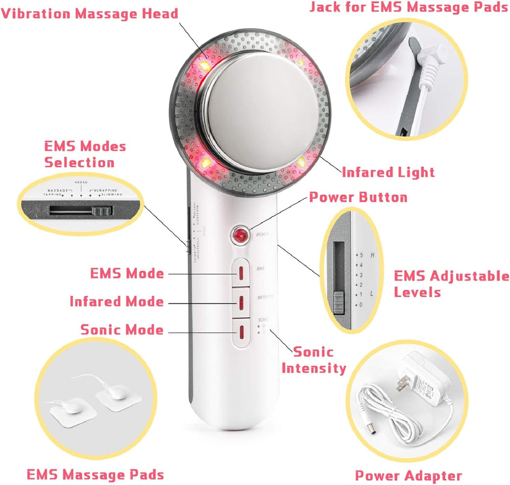 3-in-1 Ultrasonic EMS Slimming Massager for Fat Reduction & Body Sculpting