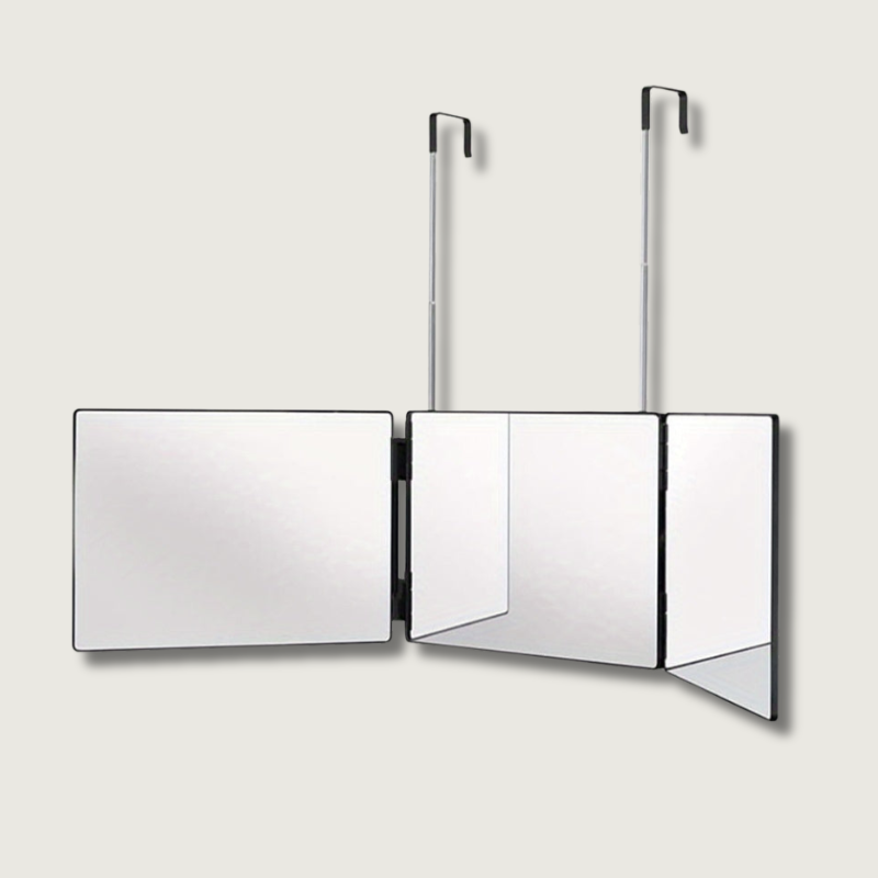 GlamAura - Rotating 3-Sided Mirror for Styling