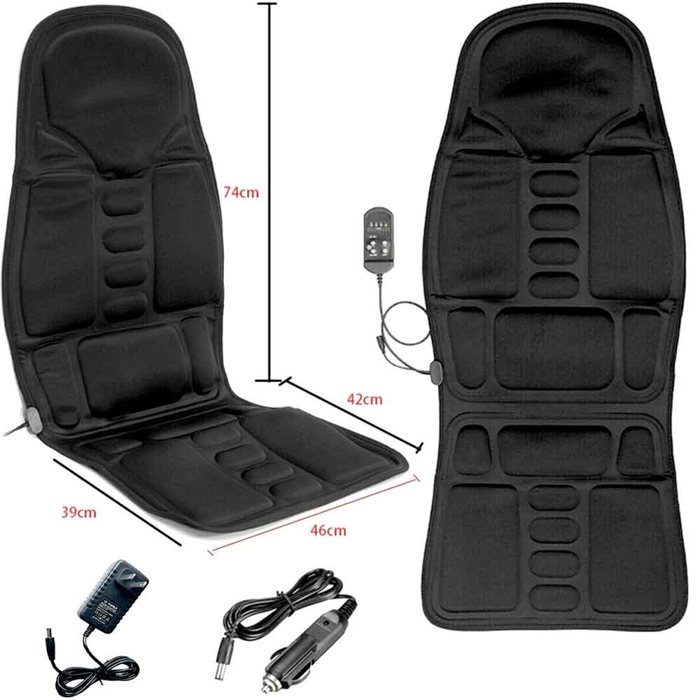 RelaxMate | Heated Massage Cushion Pad for Back & Neck Support at Home or Car