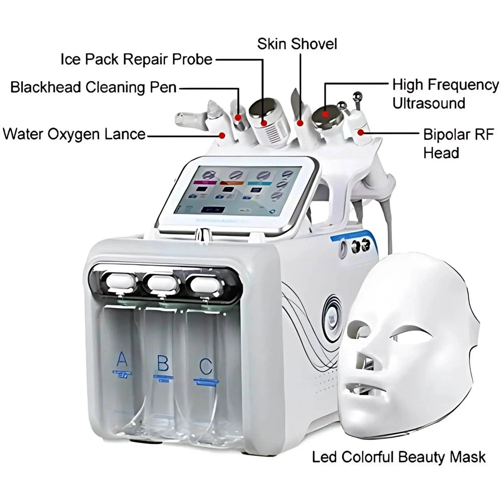 7 In 1 Hydra Dermabrasion Machine With LED Mask