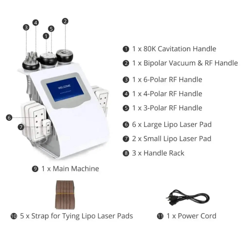 80K 6 in 1 Ultrasonic Cavitation Machine