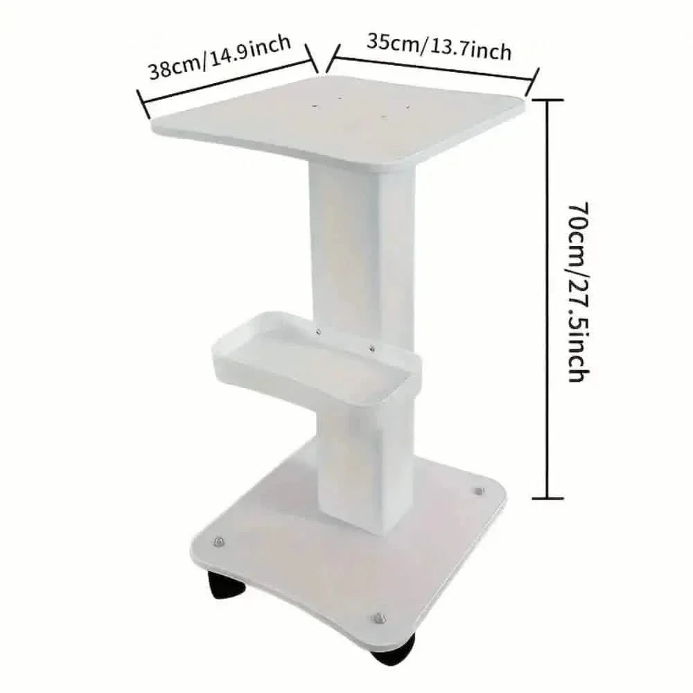 Professional White Beauty Salon Trolley On Wheels