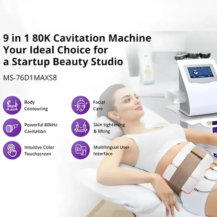 80K Ultrasonic Cavitation Machine - 9 In 1