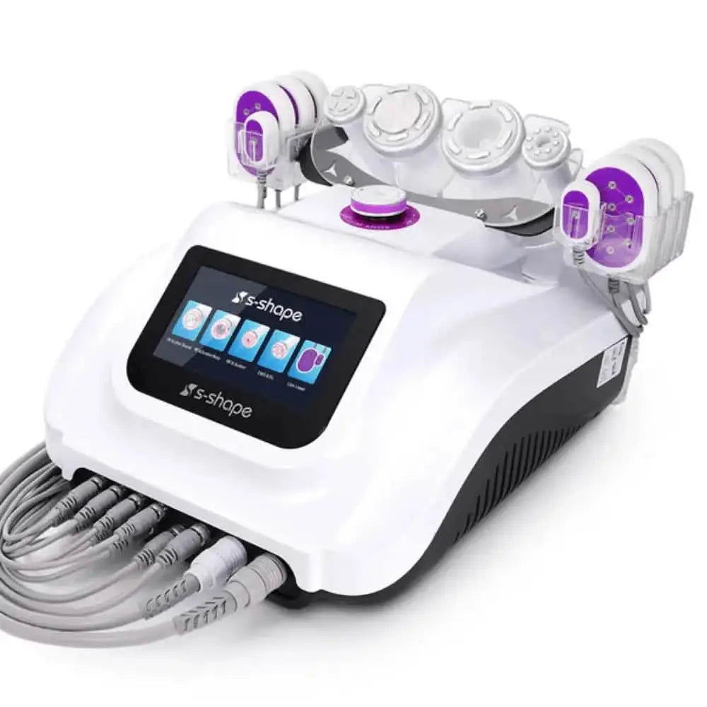 30K 6 In 1 S Shape Cavitation Machine With Lipo Laser 5mw