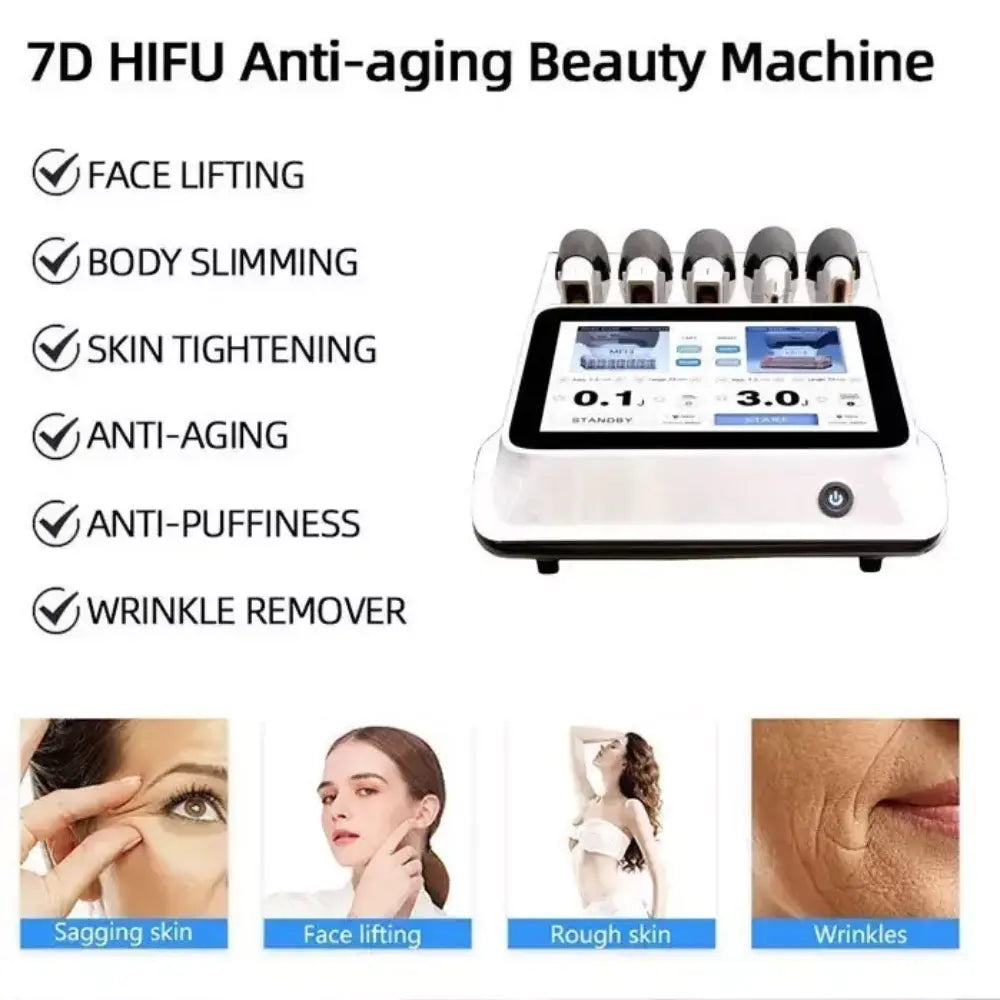 7D VMax HIFU 2 In 1 Skin Tightening & Lifting Machine