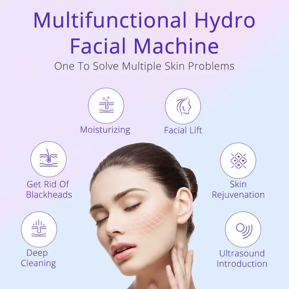7 In 1 Hydra Dermabrasion Machine With LED Mask