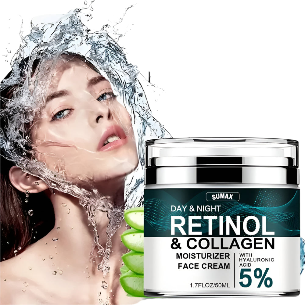 Retinol Face Cream with Collagen & Hyaluronic Acid – Moisturizing & Firming