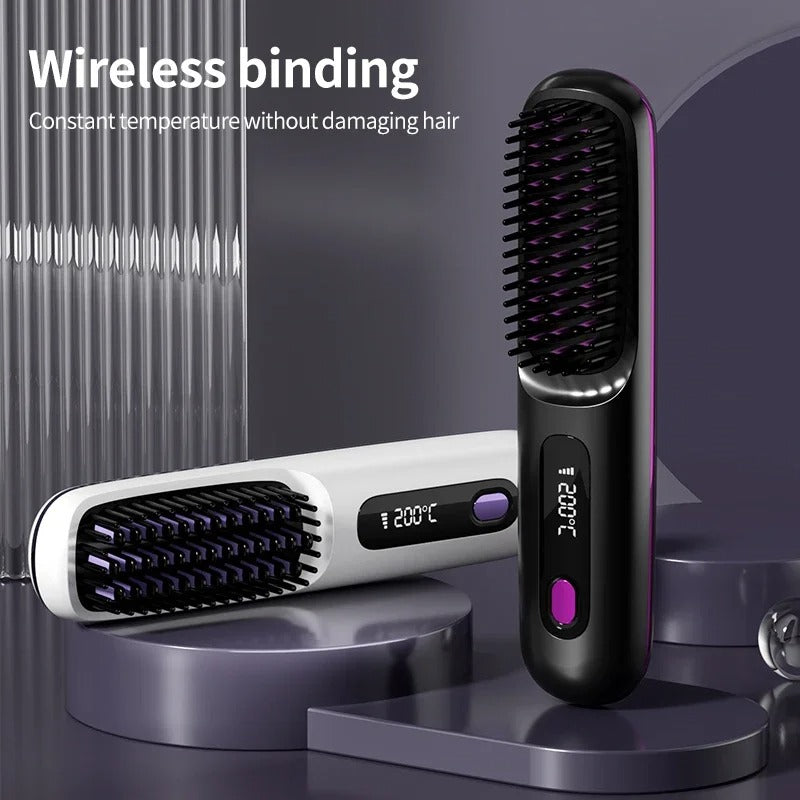 Wireless Ceramic Hair Straightening Comb