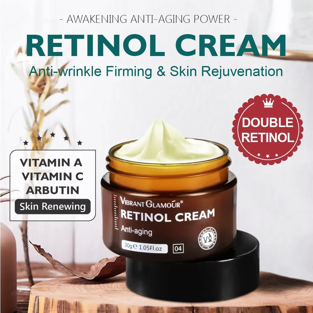 Retinol Skincare Set – 5-Piece Anti-Aging Face Cream, Toner, Essence & Sunscreen Kit