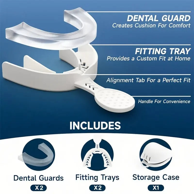 2-Pack Moldable Mouth Guard for Teeth Grinding, Sleeping & Whitening