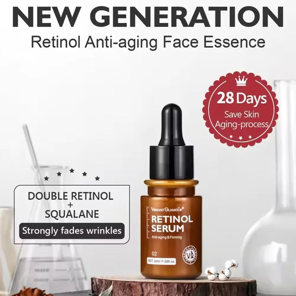 Retinol Skincare Set – 5-Piece Anti-Aging Face Cream, Toner, Essence & Sunscreen Kit