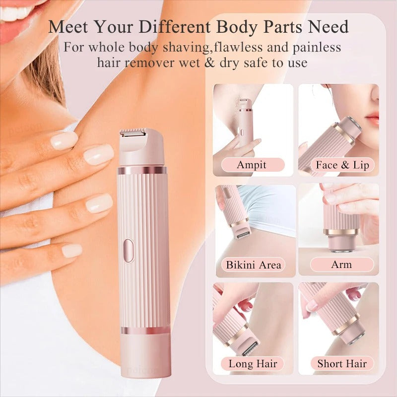 2 in 1 Electric Shaver for Women Body Hair Removal