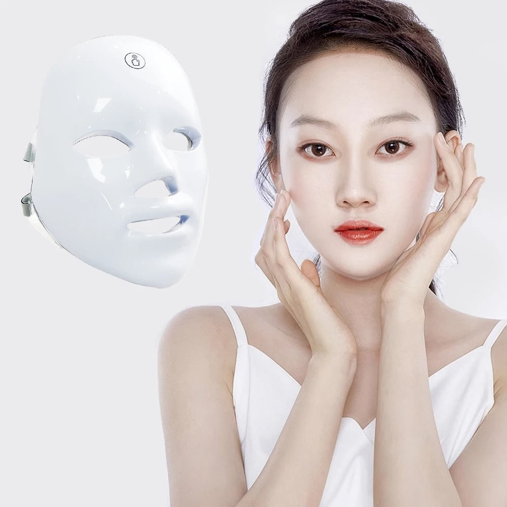 7-Color LED Facial Mask for Acne, Wrinkle Removal & Skin Rejuvenation – Photon Light Therapy Mask