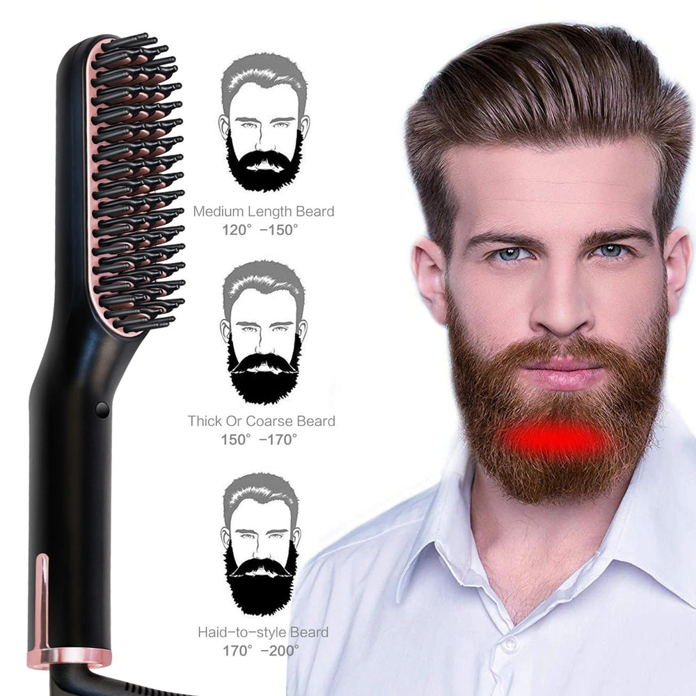 Hot Comb Straightener – Electric Beard & Hair Straightening Brush