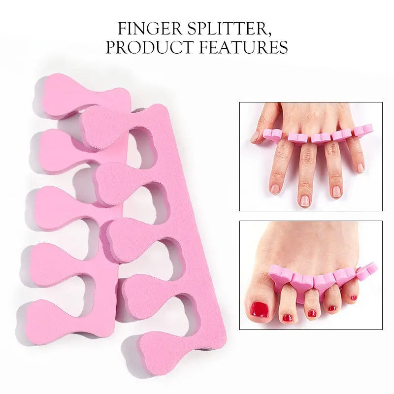 200pcs Nail Art Toe Finger Separators – Manicure Pedicure Kit
