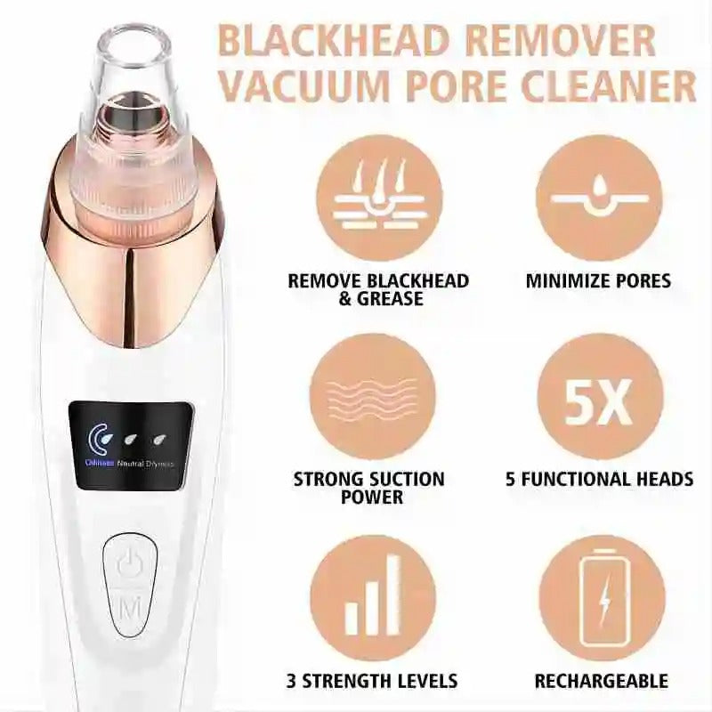 Blackhead Remover Vacuum Pore Cleaner – Electric Acne Extractor Tool