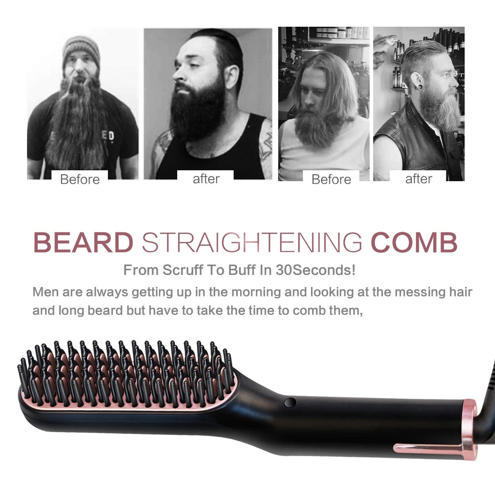 Hot Comb Straightener – Electric Beard & Hair Straightening Brush