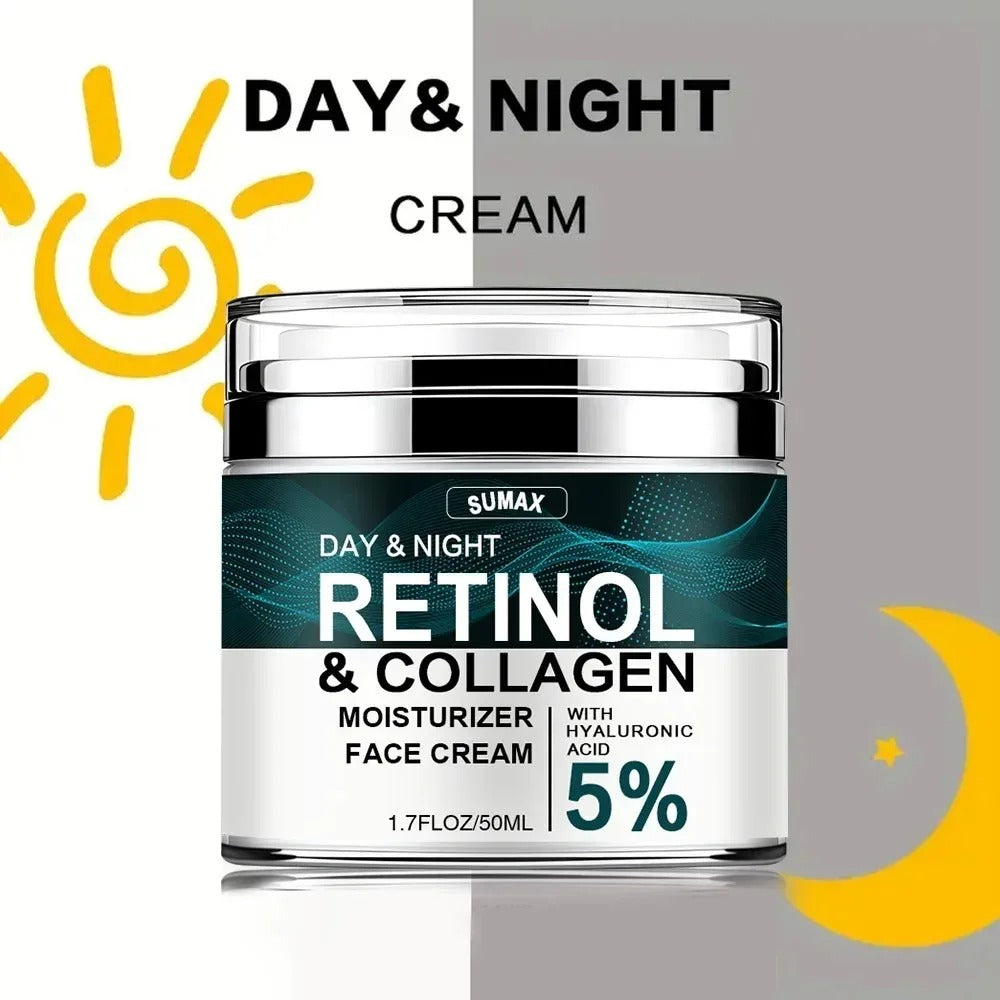 Retinol Face Cream with Collagen & Hyaluronic Acid – Moisturizing & Firming