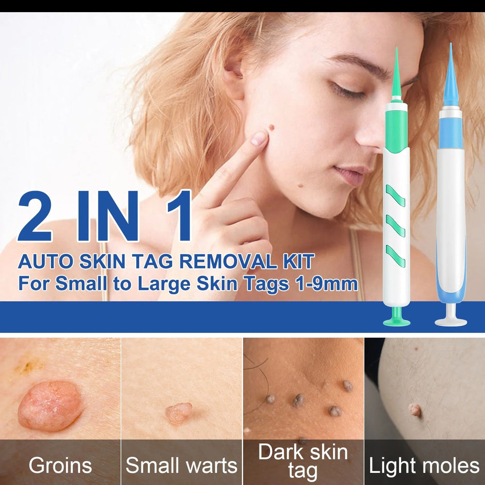 2-in-1 Skin Tag & Mole Removal Pen Kit with Cleansing Swabs