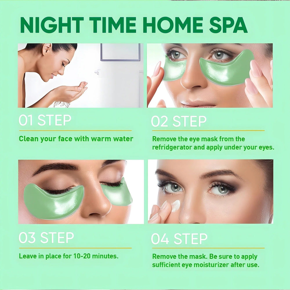 60pcs Seaweed & Hyaluronic Acid Eye Masks – Dark Circle & Puffiness Care
