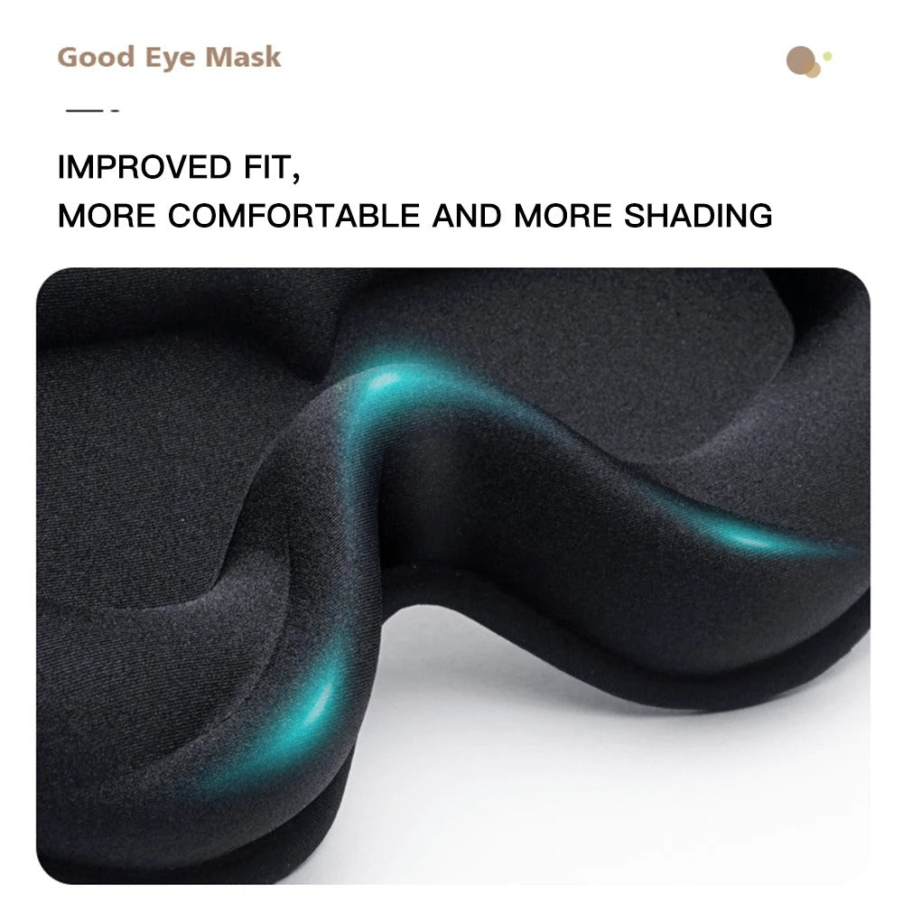 3D Sleep Mask with Soft Memory Foam – Light-Blocking Eye Mask for Sleeping, Travel & Relaxation
