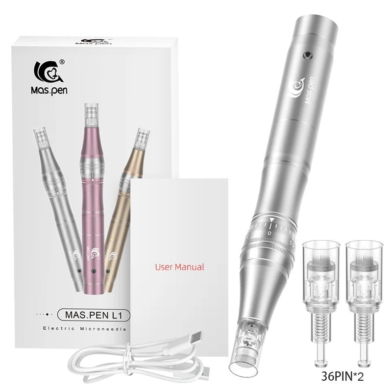 Wireless Microneedling Derma Pen L1 – Skin Rejuvenation Tool with 2x 36-Pin Cartridges