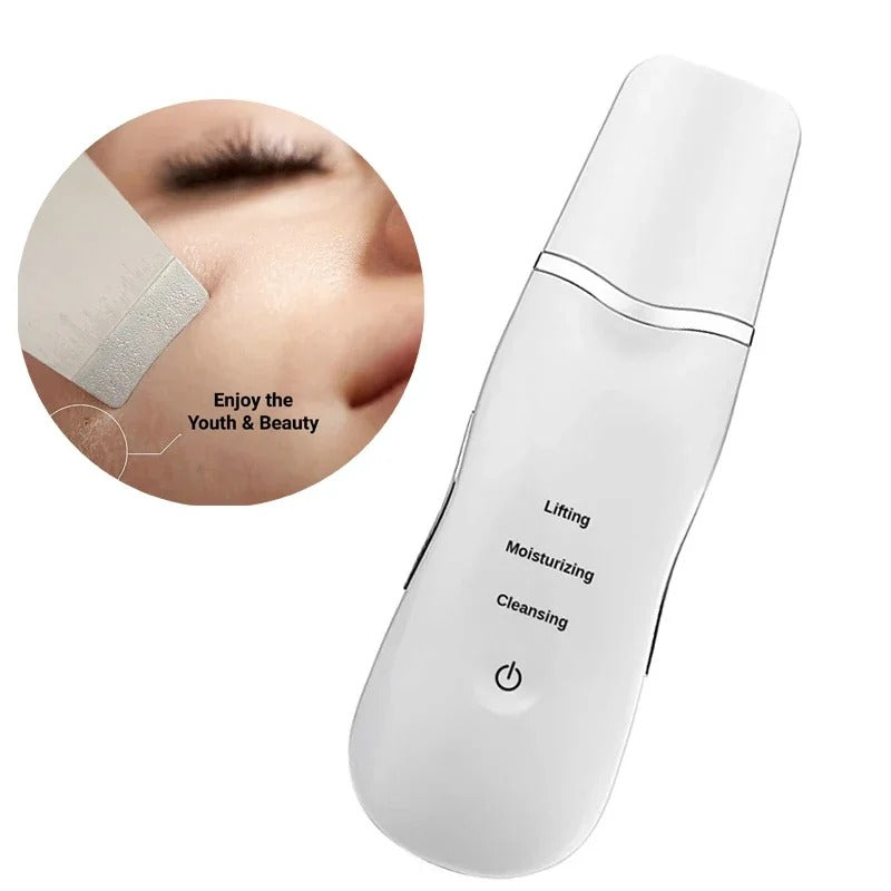 Ultrasonic Facial Skin Scrubber – Deep Pore Cleansing & Blackhead Remover