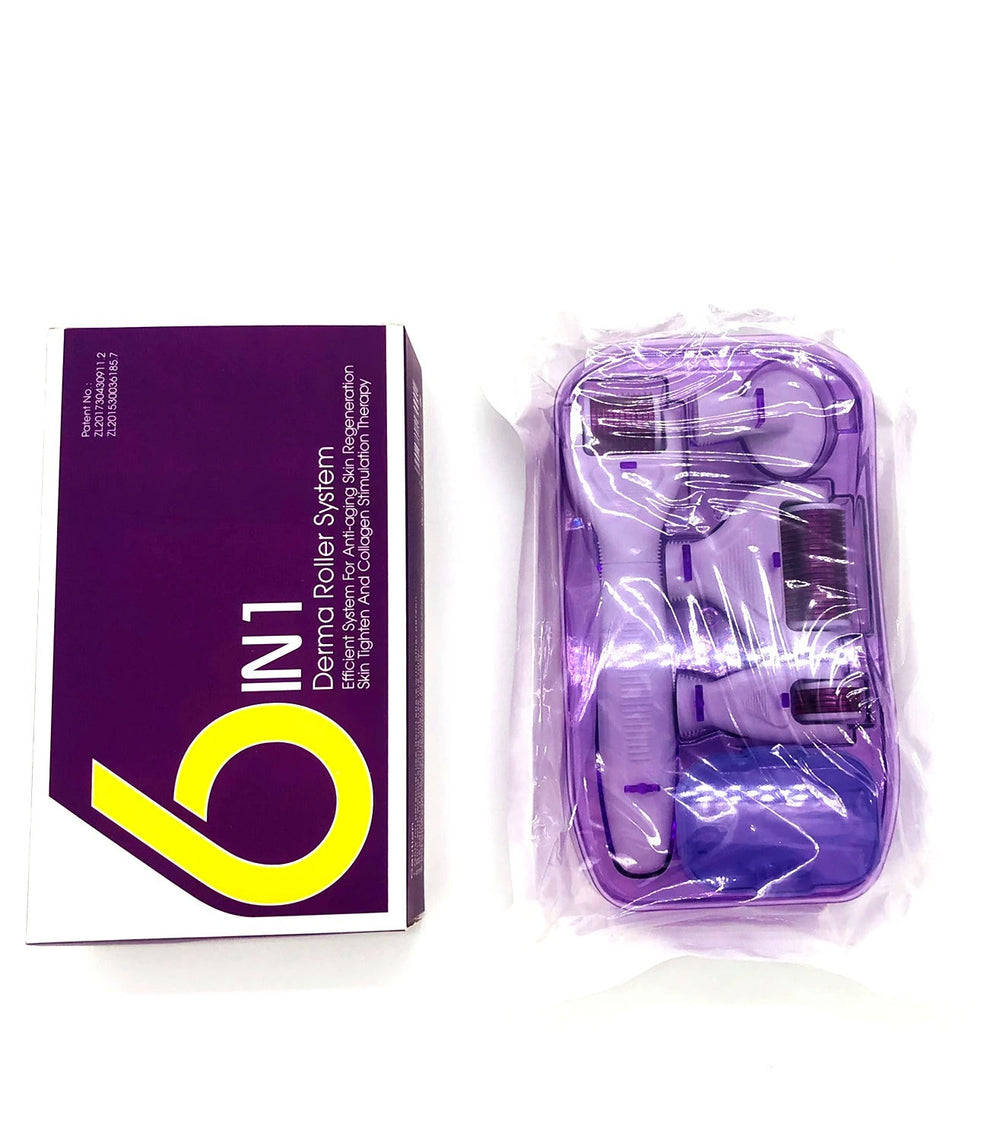 6-in-1 Microneedle Derma Roller Kit – Titanium Dermaroller