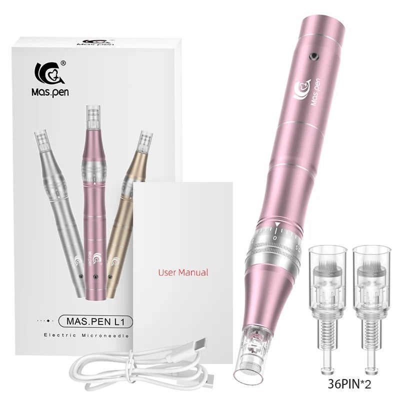 Wireless Microneedling Derma Pen L1 – Skin Rejuvenation Tool with 2x 36-Pin Cartridges
