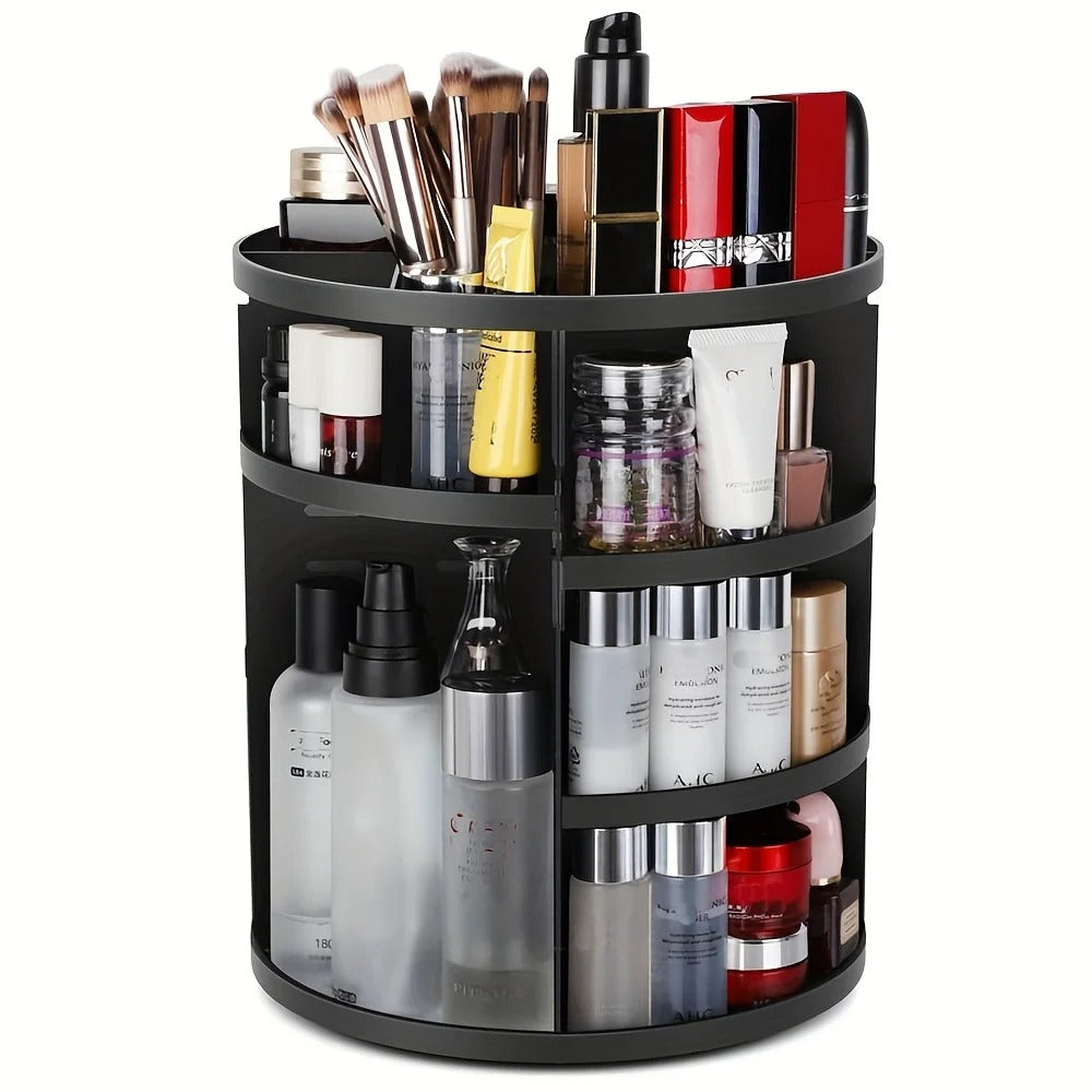 360° Rotating Makeup Organizer Shelf for Bathroom Countertop