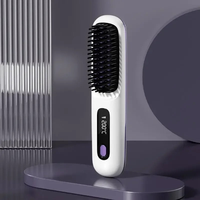 Wireless Ceramic Hair Straightening Comb