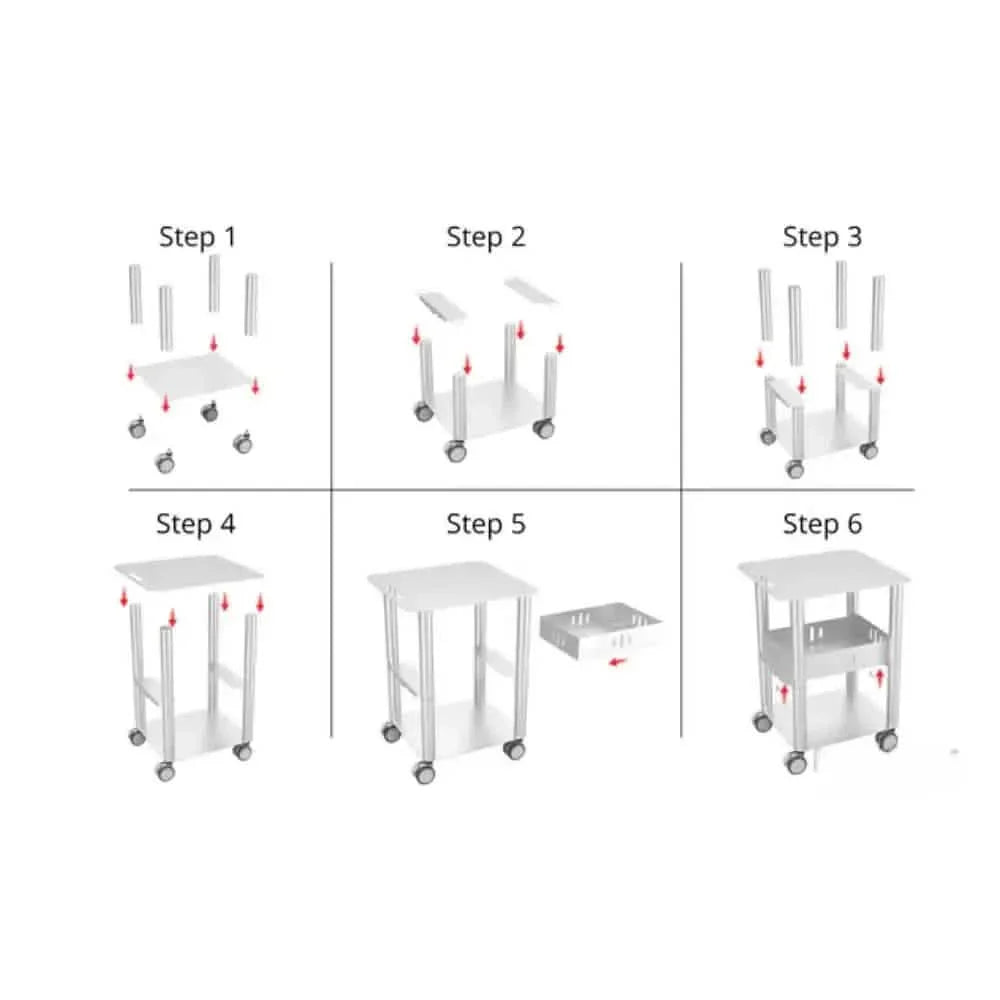 Professional Aluminium 2 Tier Beauty Trolley