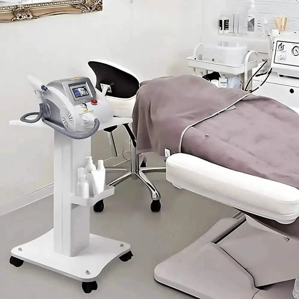Professional White Beauty Salon Trolley On Wheels