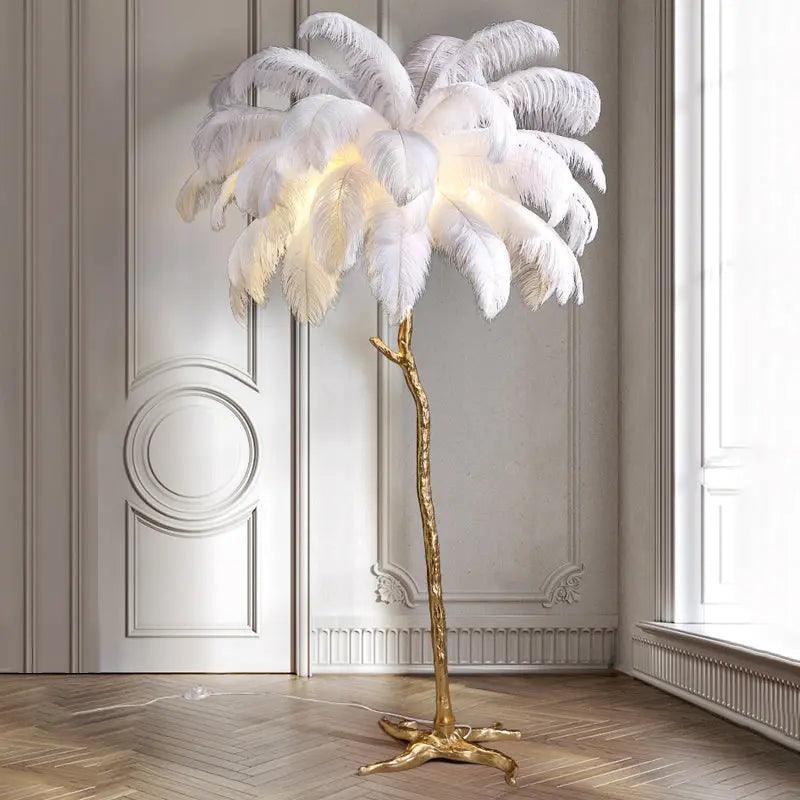 LuxeOstral - Nordic Ostrich Feather Floor Light