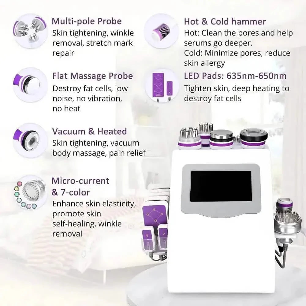 40K Ultrasonic Cavitation Machine Unoisetion 9 In 1