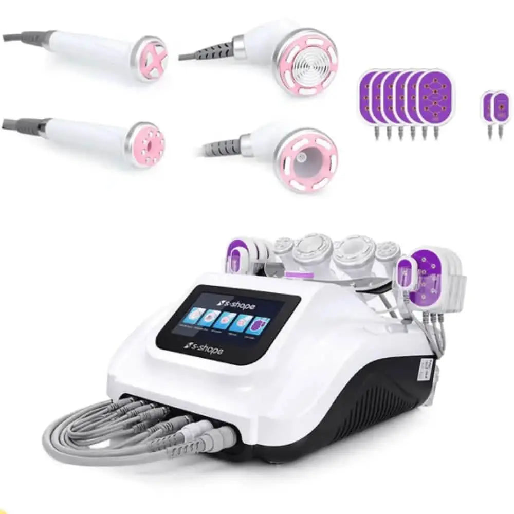 30K 6 In 1 S Shape Cavitation Machine With Lipo Laser 5mw
