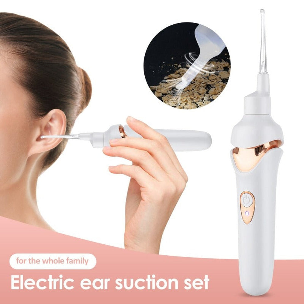 Painless Ear Cleaner with LED Light – Safe Earwax Removal for Adults and Children, Rechargeable with Soft Suction Technology